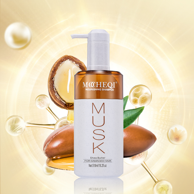 MOCHEQI Etiqueta Privada aceite de argán orgánico champú hidratante sin sulfato reparación nutritiva antiencrespamiento para cabello seco y dañado 