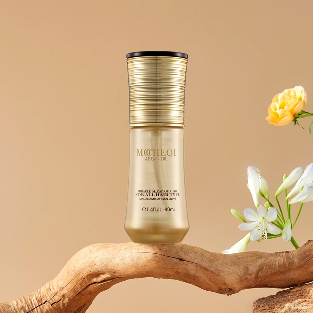 MOCHEQI Private Label Salon Aceite de argán Cuidado del cabello Aceite hidratante reparador nutritivo antiencrespamiento para cabello seco y todo tipo de cabello
