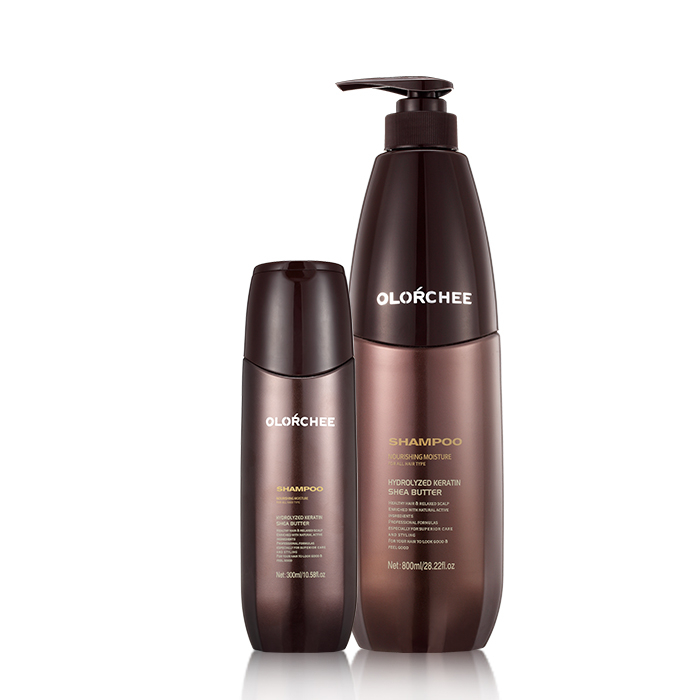 OLOŔCHEE Hydrolyzed Keratin Shea Butter Champú hidratante nutritivo para cabello seco