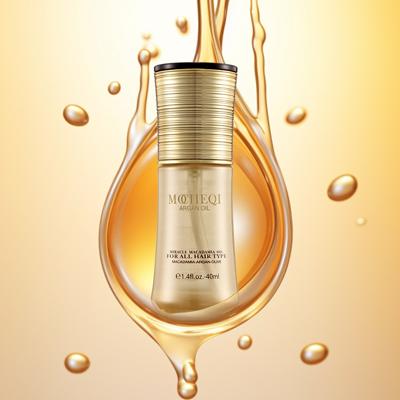 MOCHEQI Private Label Salon Aceite de argán Cuidado del cabello Aceite hidratante reparador nutritivo antiencrespamiento para cabello seco y todo tipo de cabello