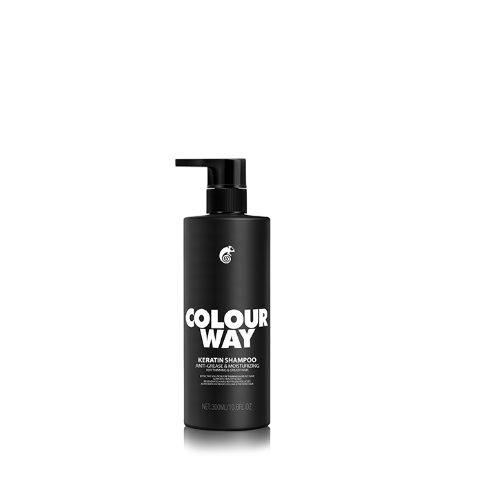 Champú antigrasa e hidratante con queratina COLOURWAY para cabello graso